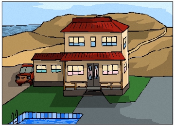 Ausmalbilder Haus Am Meer